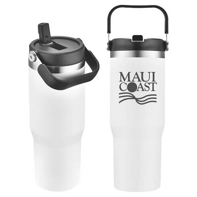 30oz Stainless Steel Vacuum Insulated Travel Tumbler – Double-Wall Flask with Handle