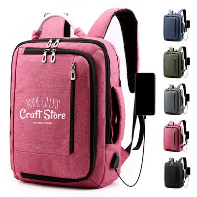 17''Laptop Backpack with USB Charging Port
