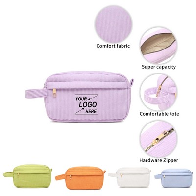 Corduroy Cosmetic Pouch.