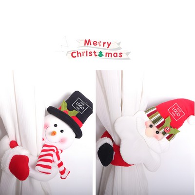 Christmas Snowman Curtain Button Decoration
