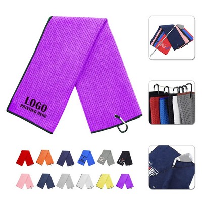 3 Holes Customized Tri-fold Golf Towel