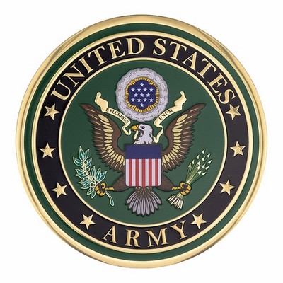 4" United States Army Full Color Shield Emblem Embossed Litho Medallion