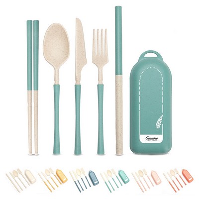 Wheat-plastic Reusable Utensil Set