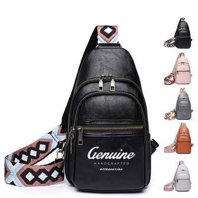 Trendy PU Leather Sling Bag