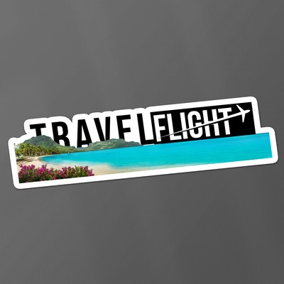 15" x 3.75" Vinyl Die Cut Sticker with pull tab