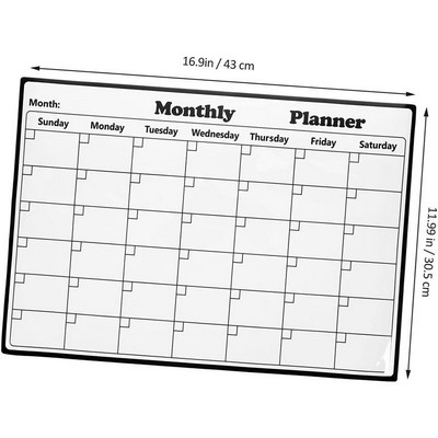 Refrigerator Reusable Magnetic Dry Erase Monthly Planner