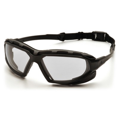Highlander Plus Safety Glasses, Black/Gray Frame with Clear H2X Anti-Fog Lens