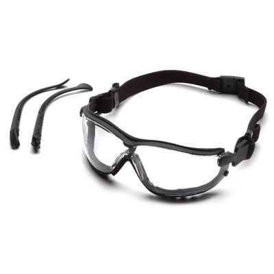 V2G Safety Glasses, Black Frame with Clear H2X Anti-fog Lens