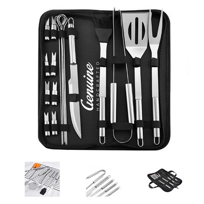 18-Piece Stainless Steel BBQ Tool Set