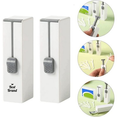 Compact Automatic Dental Floss Dispenser with 10 Floss Picks