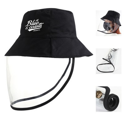 Fishing Bucket Hat with Detachable Transparent Face Mask