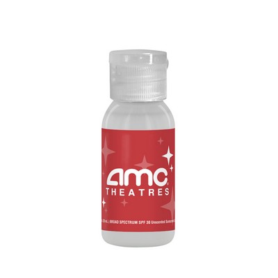 1 oz. SPF 30 Sunscreen in Clear Round Bottle
