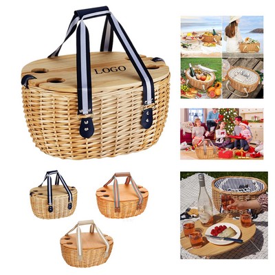 Willow Picnic Basket Set Four