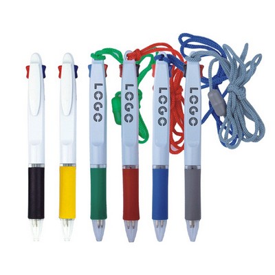 Lanyard Hands Free Retractable Ballpoint Pen
