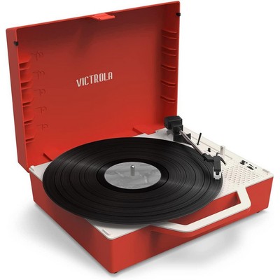 Victrola Re-Spin Sustainable Bluetooth Suitcase Record Player - Red