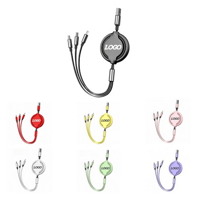 3 In 1 Retractable Multi Charging Cable