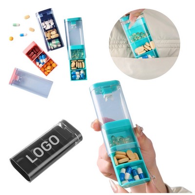 Portable 3-compartment Pocket Medicine Box