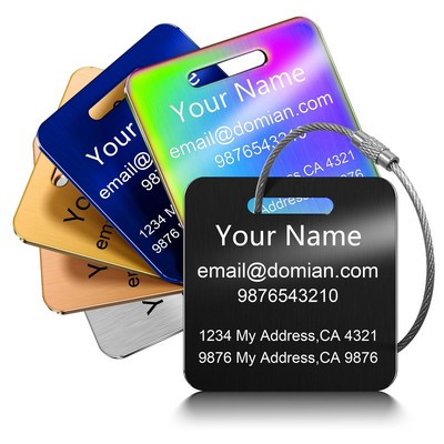 Luggage Tags Card Holders with Metal Loops
