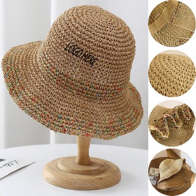 Foldable Straw Hat Hor Summer Travel
