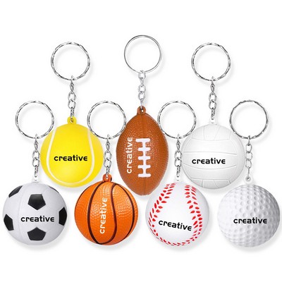 Sports Ball Keychain Stress Reliever
