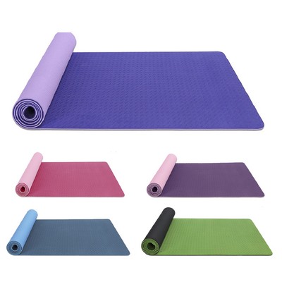 Two-Color Yoga Mat W/ Non-Slip Texture