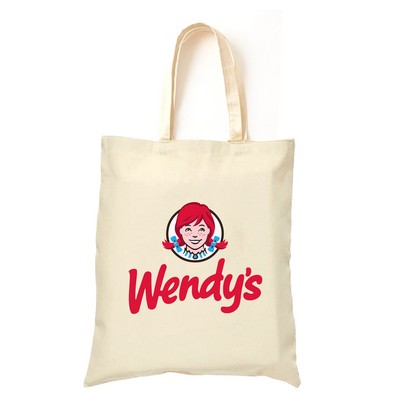 Full Color 8 Oz. Cotton Canvas Tote Bag with Long Handle