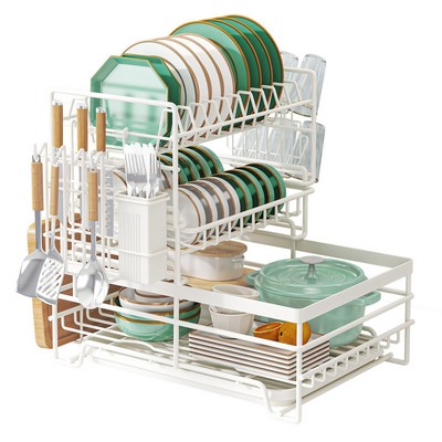 Stackable Dish Rack with Drain Tray