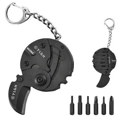 Round Foldable Knife With Screwdrivers