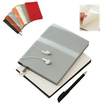 A5 Litchi Grain Soft Leather Notebook