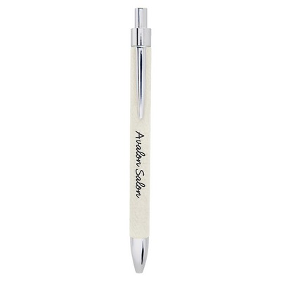 White Leatherette Pen