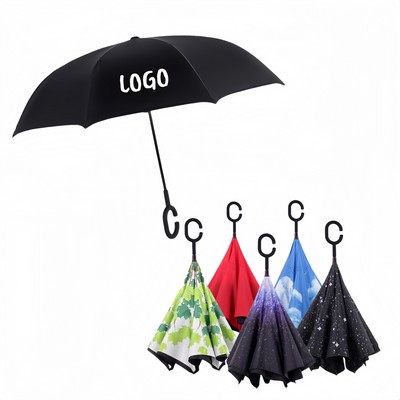 Pattern Inverted Reverse Umbrella