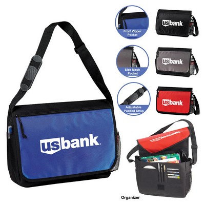 UrbanTrek Padded Laptop Crossbody Messenger Bag