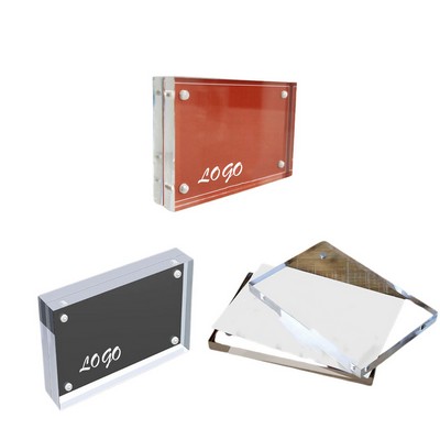 Clear Desk Plate with Strong Magnetic Acrylic Photo Frame