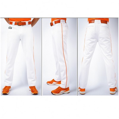Men's Taiwan Needle Eye Mesh Premium Baseball Pants W/Piping