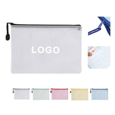 A4 Zipper File Mesh Bag