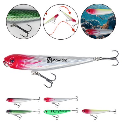 9.3g Floating Lure for Bass and Perch, Saltwater Freshwater Fishing, Lifelike Bait with Sharp Hooks