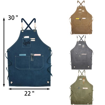 Unisex Kitchen Aprons With Spacious Pockets