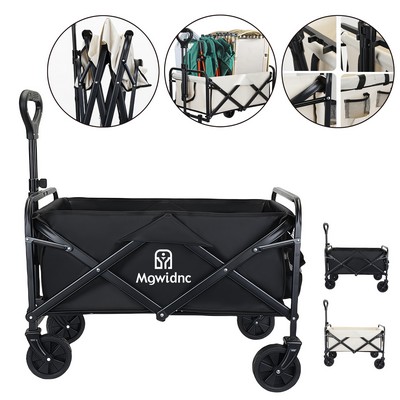 Heavy Duty Folding Camping Wagon with Removable Canopy