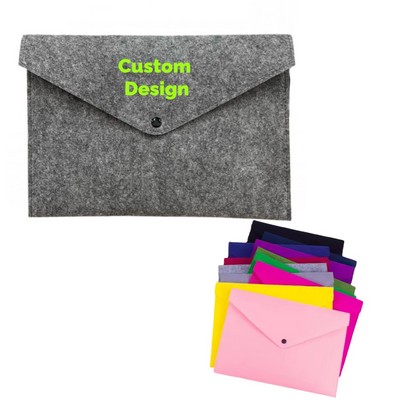 MOQ 10 pcs Felt Envelope File Folder Document Pouch