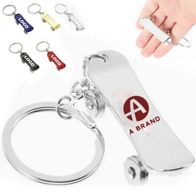 Mini Scooter Metal Keychain