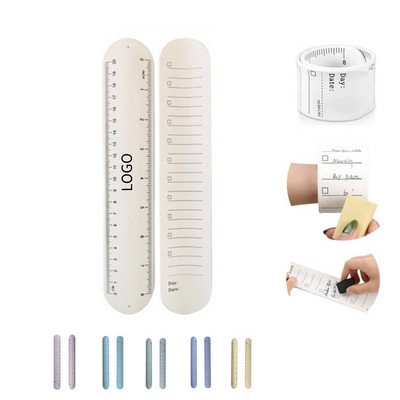 Reusable Silicone Checklist Wristband With Ruler