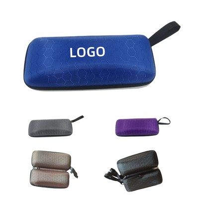 Zipper Glasses Case With Lanyard