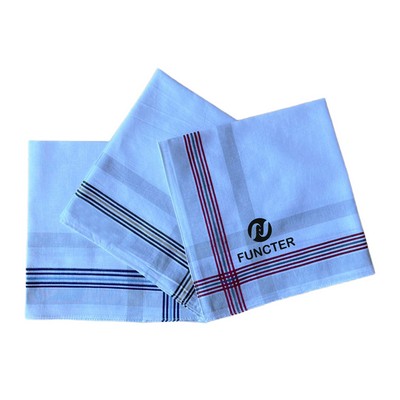Square Cotton Handkerchief Hanky 15.7 Inch