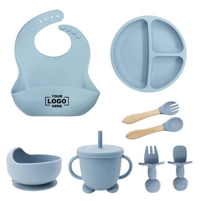 Silicone Baby Feeding Set 8 Pcs - By Sea