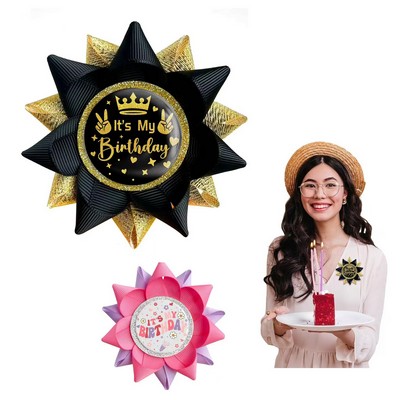 Ribbon Pins Round Shape