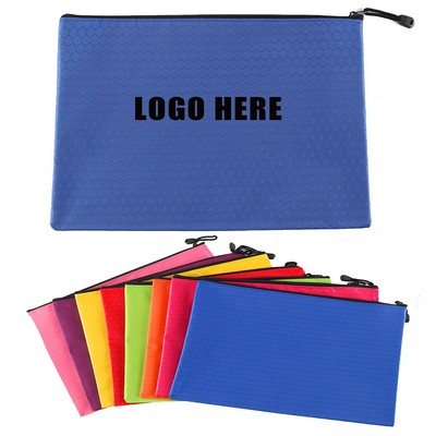 A4 Zippered Document Organizer Pouch