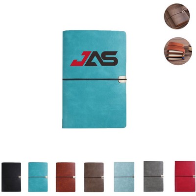 A6 Vintage PU Strap Notebook