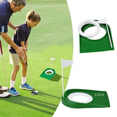 Portable Golf Putting Cup w/White Flag