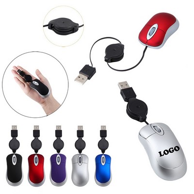 Mini Optical Mouse w/ Metallic Finish Wired