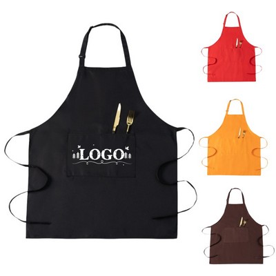 Waterproof Twill Bib Apron with Pockets